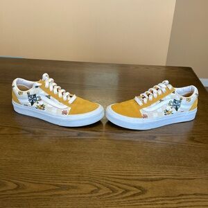 Vans Yellow White Floral Old Skool Sneakers